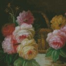 Flower Basket Counted Cross Stitch - Aida 14 Count