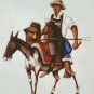 Peru Man Riding Donkey Counted Cross Stitch - Aida 14