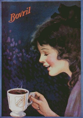Vintage Bovril Coffee Ad Counted Cross Stitch - Aida 14 Count
