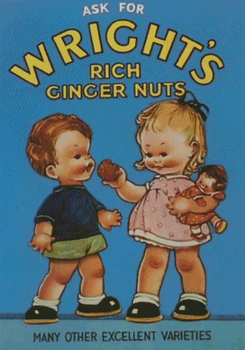 Vintage Wrights Ginger Nuts Ad Counted Cross Stitch - Aida 14 Count