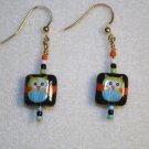 Decoupage Owl Earrings - Item #E28