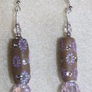 Tooled Lavender Earrings - Item #E76
