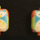 Decoupage Bird Earrings - Item #E114