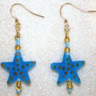 Sea Glass Starfish Earrings - Item #E120