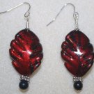 Crimson Leaf Earrings - Item #E152