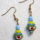 Green N' Blue Sock Monkey Earrings - Item #E285