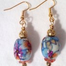 Pretty Painted Floral Earrings - Item #E328