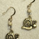 Golden Snail Earrings - Item #E407