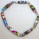 Bohemian-Style Paper Bead Bracelet - Item #BES4