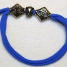 Blue Stretch Cord Elephant Bracelet - Item #B77