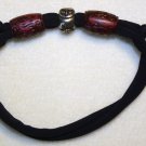 Black Stretch Cord Owl Bracelet - Item #B79