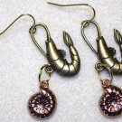 Accented Shrimp Earrings, Design 10 - Item #E442