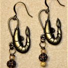 Accented Shrimp Earrings, Design 34 - Item #E527