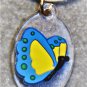 Blue N' Yellow Butterfly Necklace - Item #CHNK10