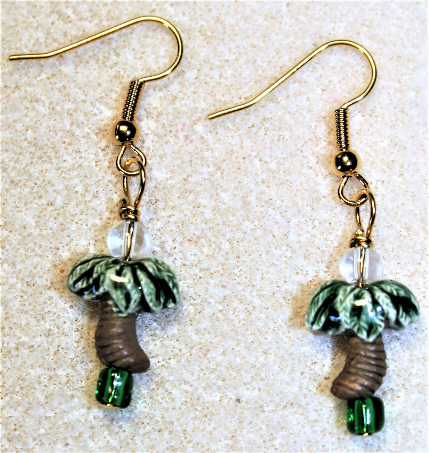 Mini Palm Tree Earrings, Design 2 - Item #E553