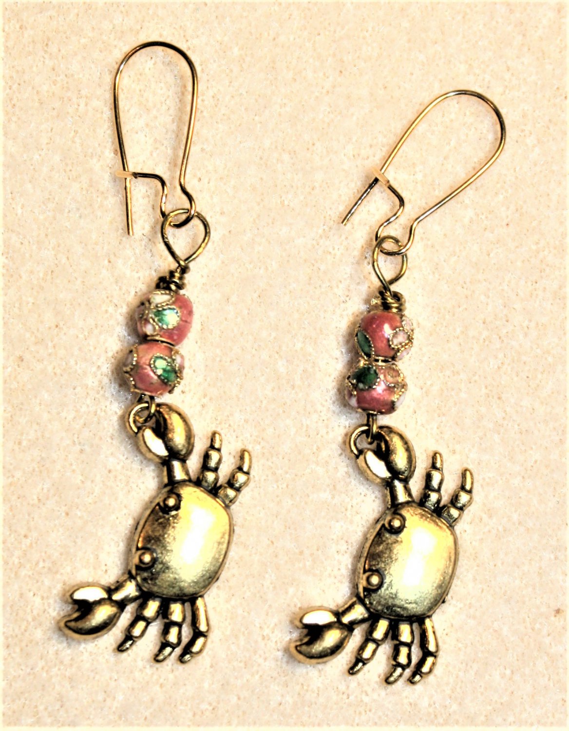 Ocean Crab Earrings, Design 9 - Item #E704