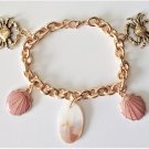Rose n' Gold Crab Charm Bracelet - Item #B99
