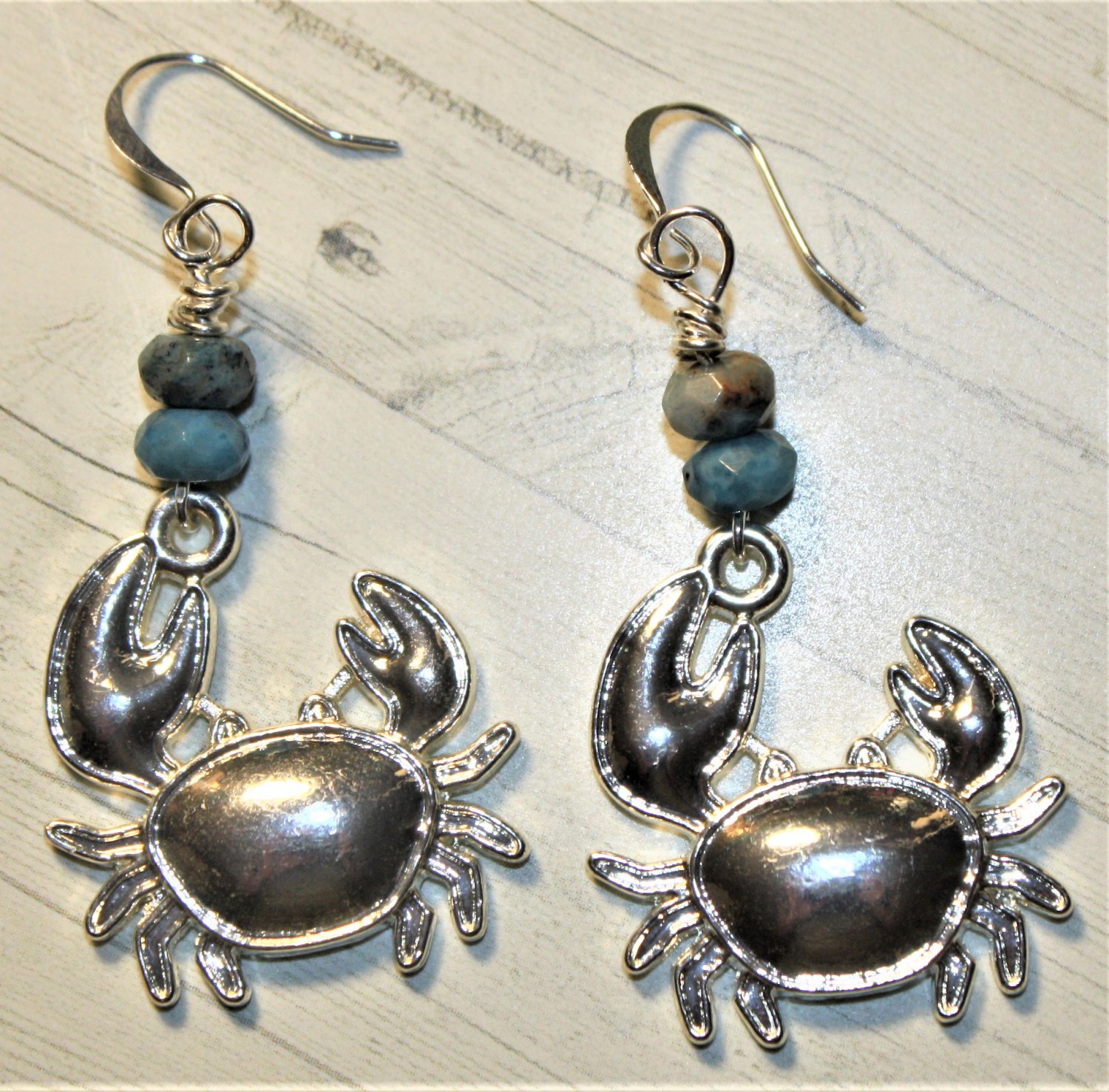 Ocean Crab Earrings, Design 30 Item E763