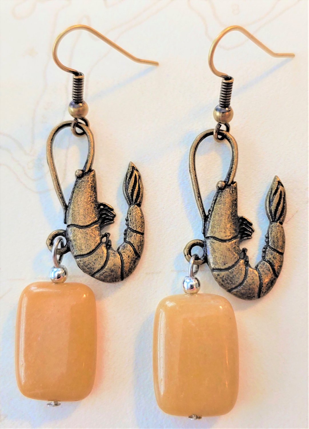 Accented Shrimp Earrings, Design 51 - Item #E799
