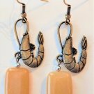 Accented Shrimp Earrings, Design 51 - Item #E799