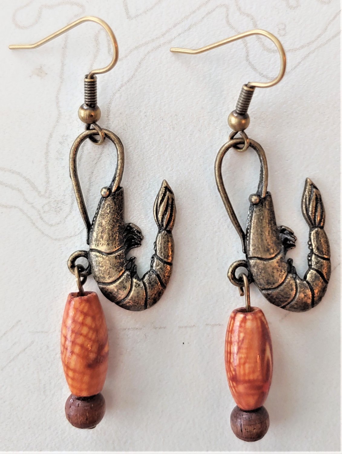 Accented Shrimp Earrings, Design 53 - Item #E801