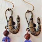 Accented Shrimp Earrings, Design 55 - Item #E803
