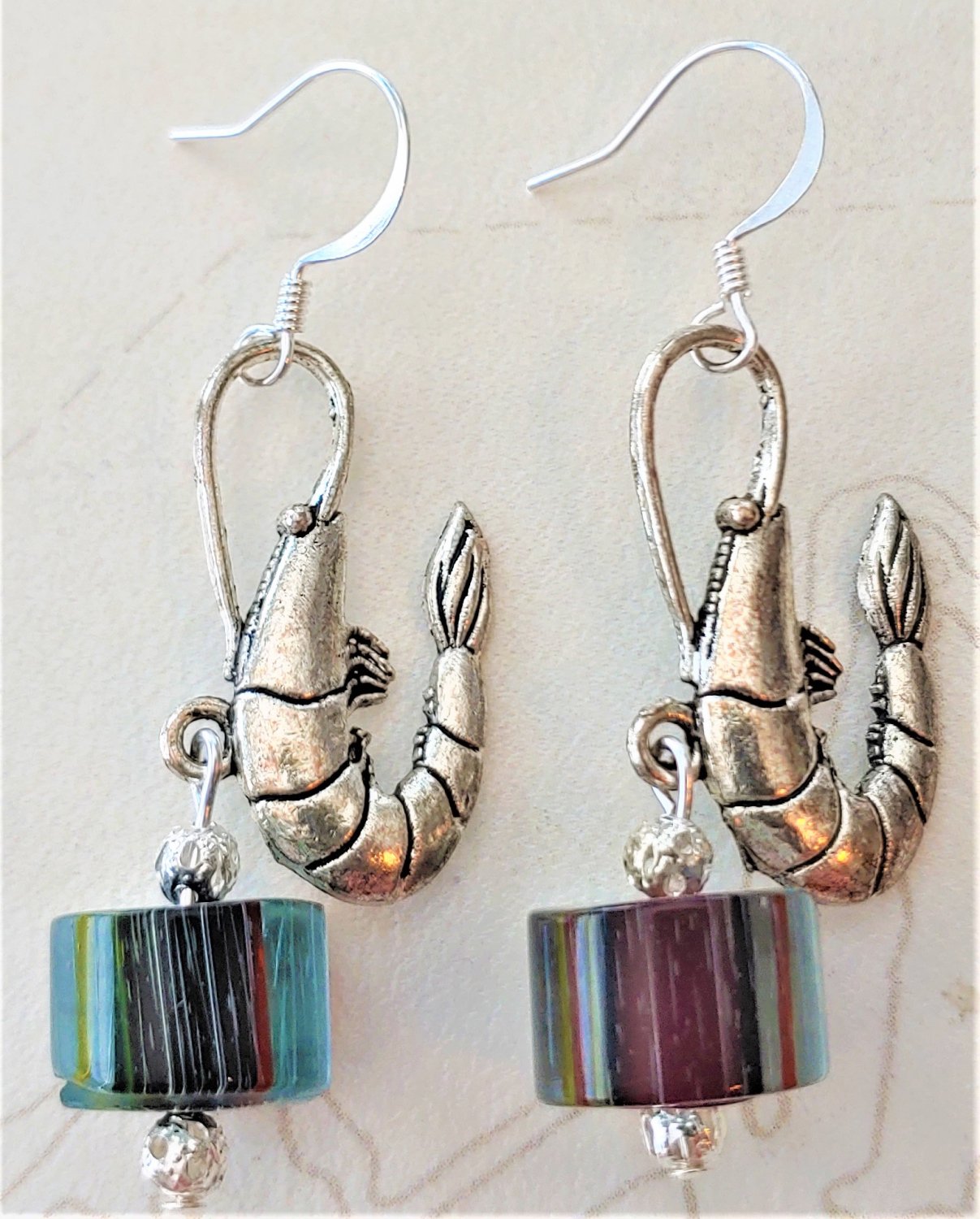 Accented Shrimp Earrings, Design 66 Item E814