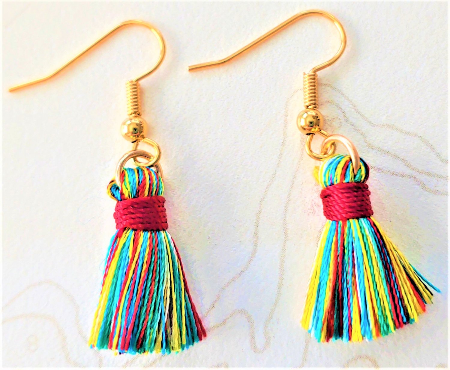Rainbow Tassel Earrings - Item #E830