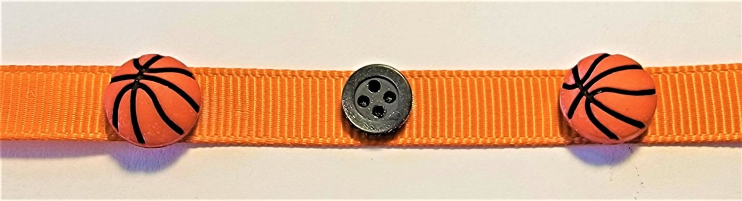 Button N' Basketballs Bracelet - Item #CHBR92