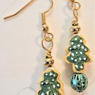 Christmas Tree Earrings, Design #1 - Item #E877