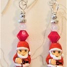Jolly Santa Earrings, Design #3 - Item #E884