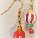 Christmas Ornament Earrings, Design #4 - Item #E885
