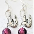 Accented Shrimp Earrings, Design 78 - Item #E945