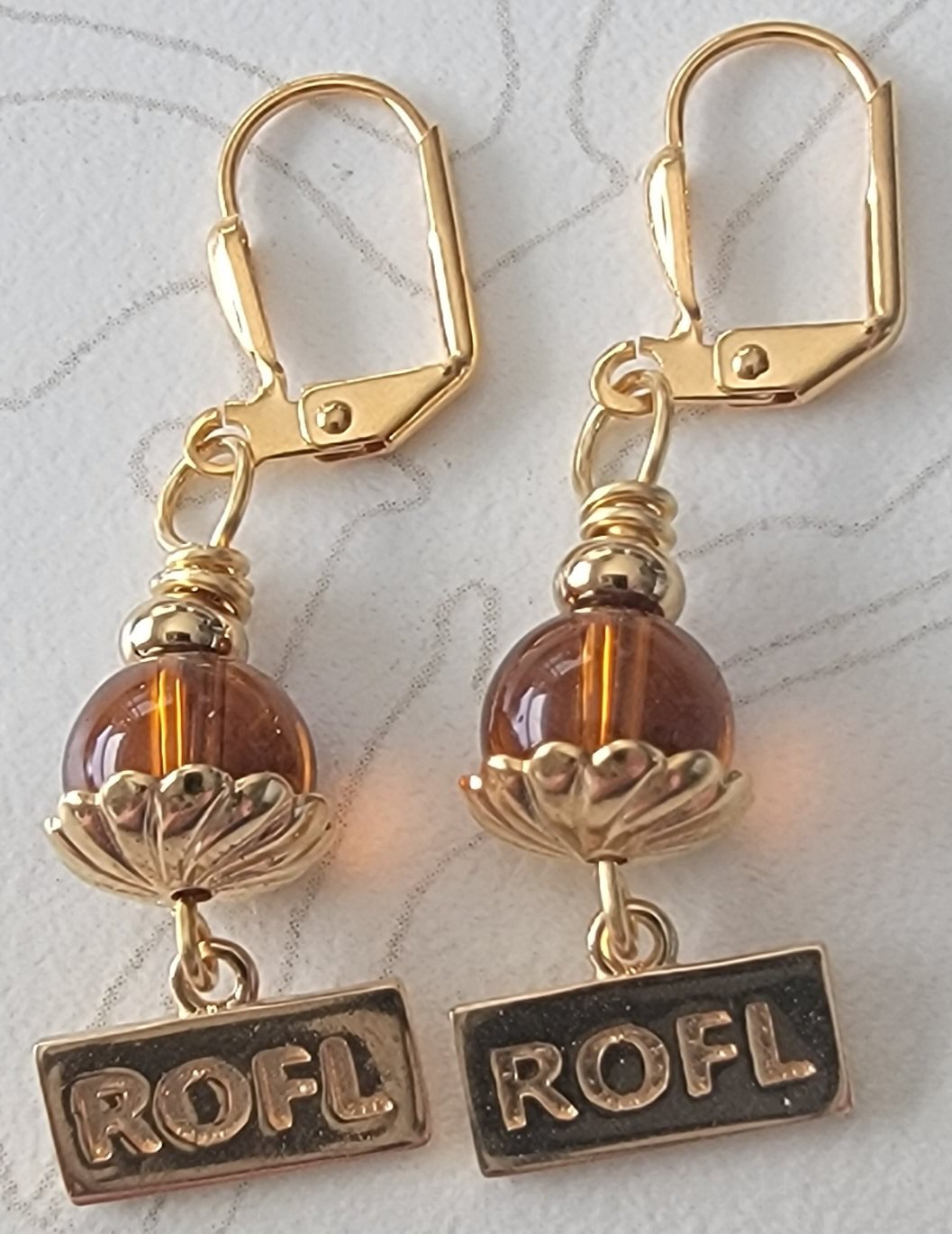 ROFL N' Amber Earrings - Item #EK12