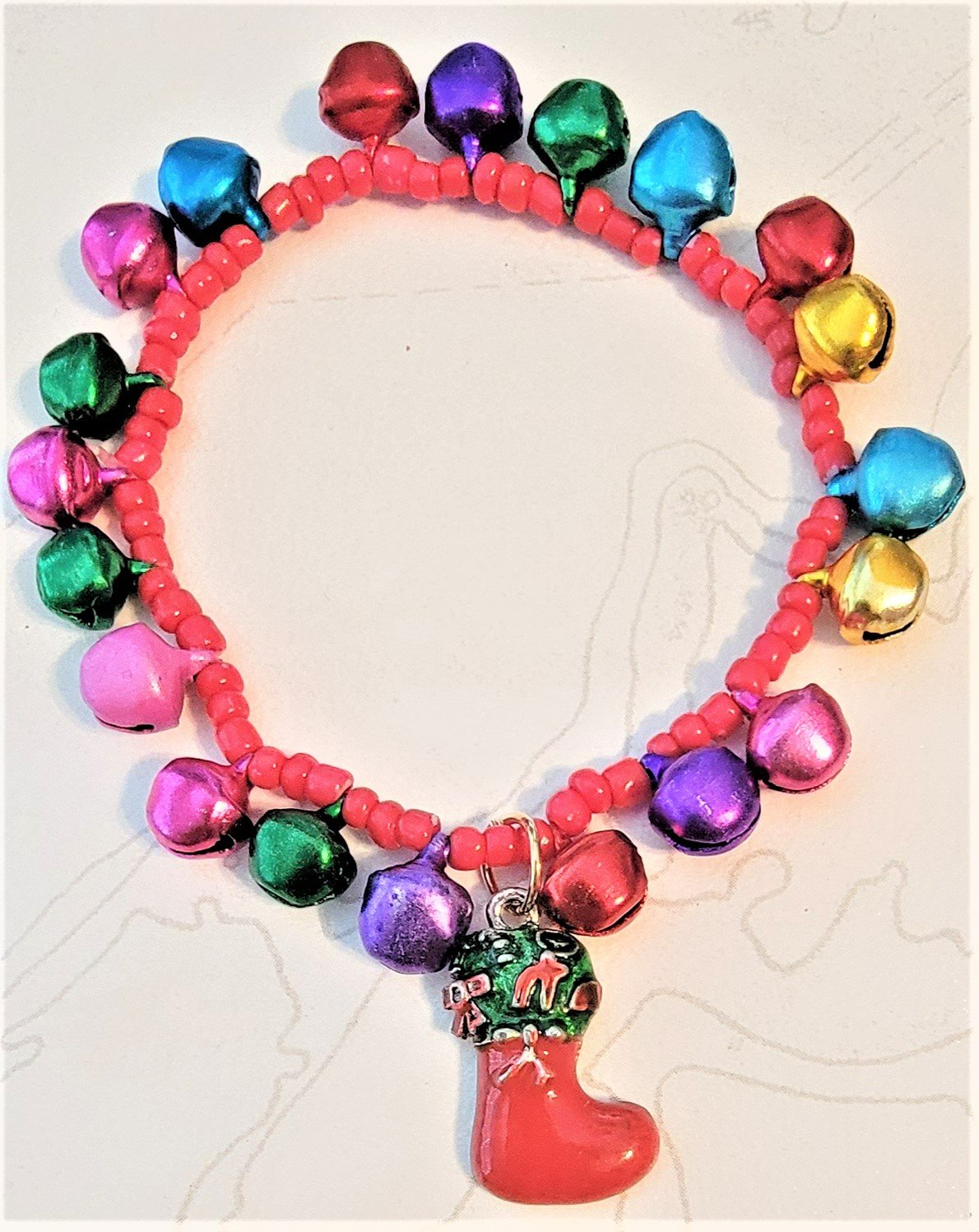 Jingle Bell Bracelet, Design 6 - Item #CHBR107