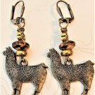 Alpaca Earrings, Design 9 - Item #EK40