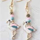 Flamingo Bling Earrings - Item #EK54