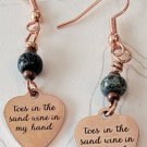 Toes, Sand, and Wine Earrings - Item #EK99