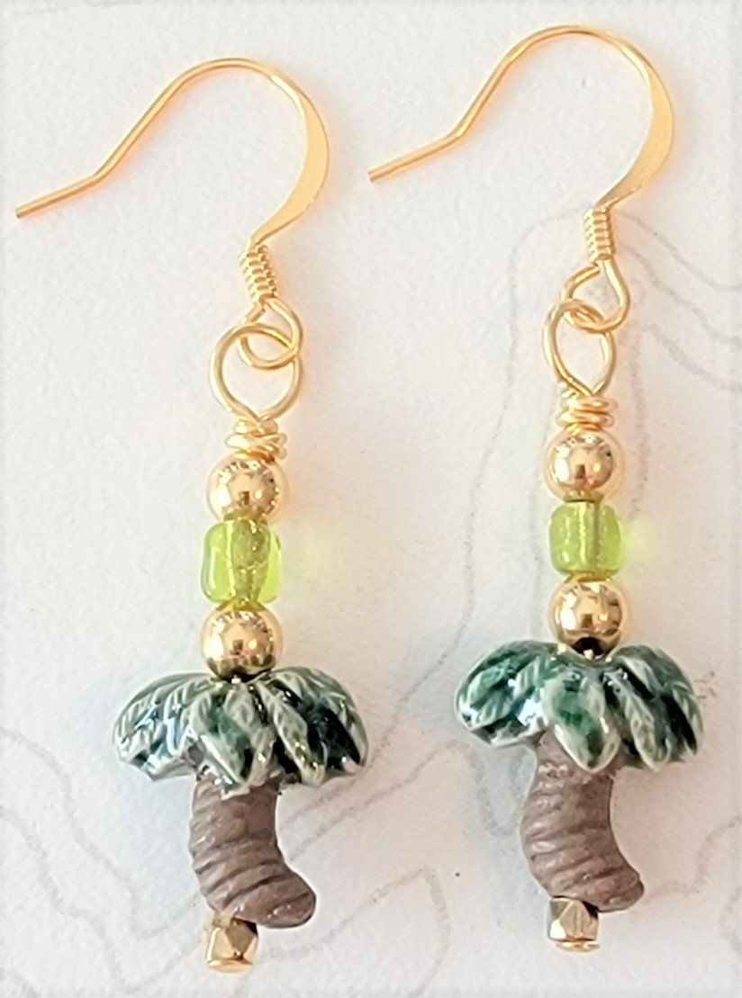 Tiny Palmetto Earrings - Item #EK105