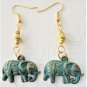 Patinated Elephant Earrings - Item #EK69