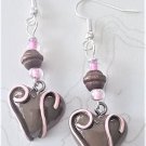 Chocolate Heart Earrings - Item #EK92