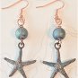 Patinated Starfish Earrings - Item #EK169