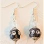 Black N' Silver Encrusted Earrings - Item #EK223