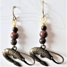 Accented Shrimp Earrings, Design 105 - Item #EK253