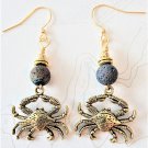 Ocean Crab Earrings, Design 52 - Item #EK263