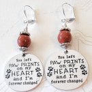 Paw-Prints-On-My-Heart Earrings - Item #EK294