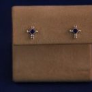 Earrings - Choice Of Gem Stone - Cross .925 Studs
