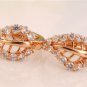 Stud Earrings 9k Gold Filled Crystal Leaf - Sweet Pair