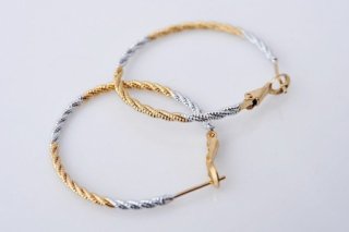 Hoop Earrings 2" Gold Filled & Sterling