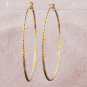 9k Gold Filled & Silver = 3" Hoop Two Tone